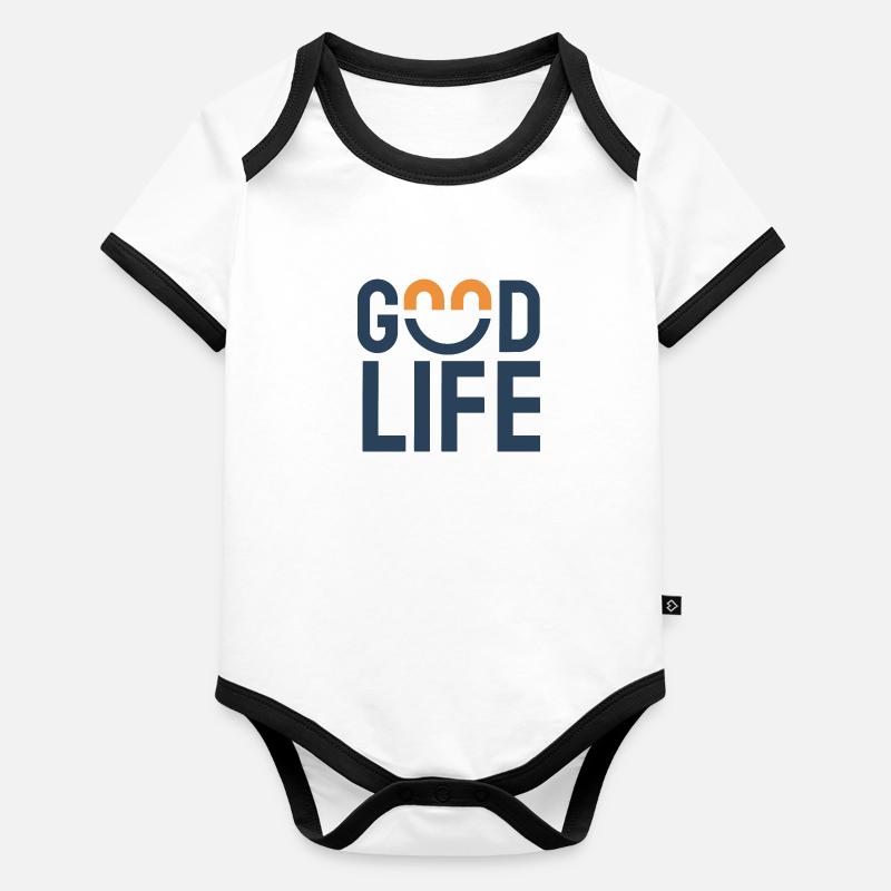 Bonne vie Body Bébé bio contrasté manches courtes