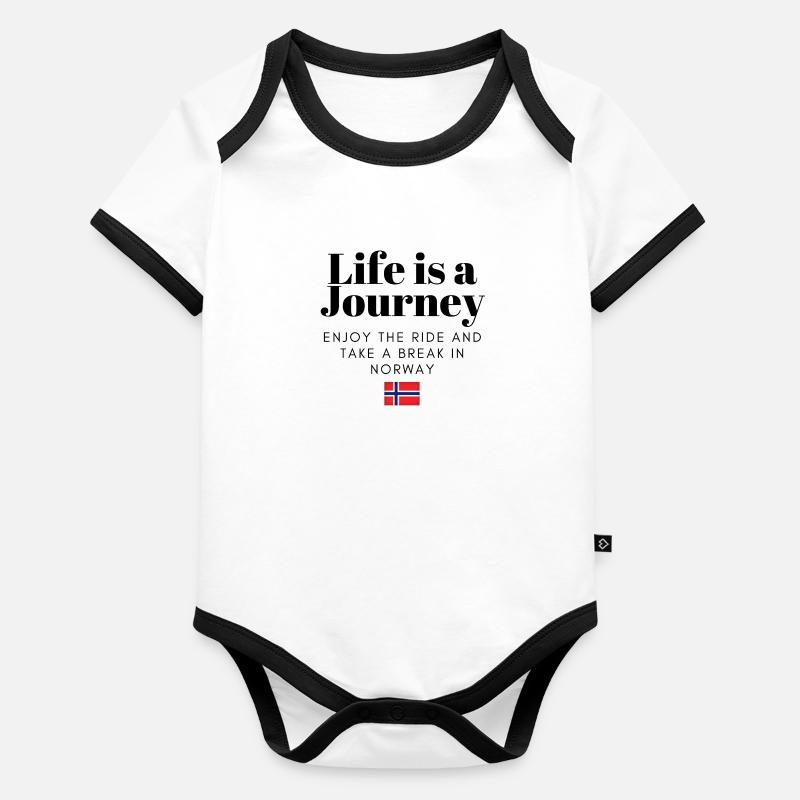 Trip to Norway Organic Baby Contrasting Bodysuit