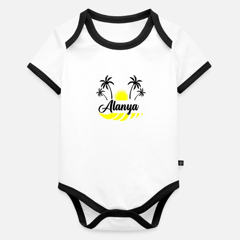 Alanya Body Bébé bio contrasté manches courtes