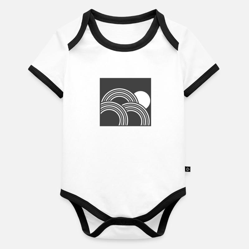 Abstract Design Organic Baby Contrasting Bodysuit