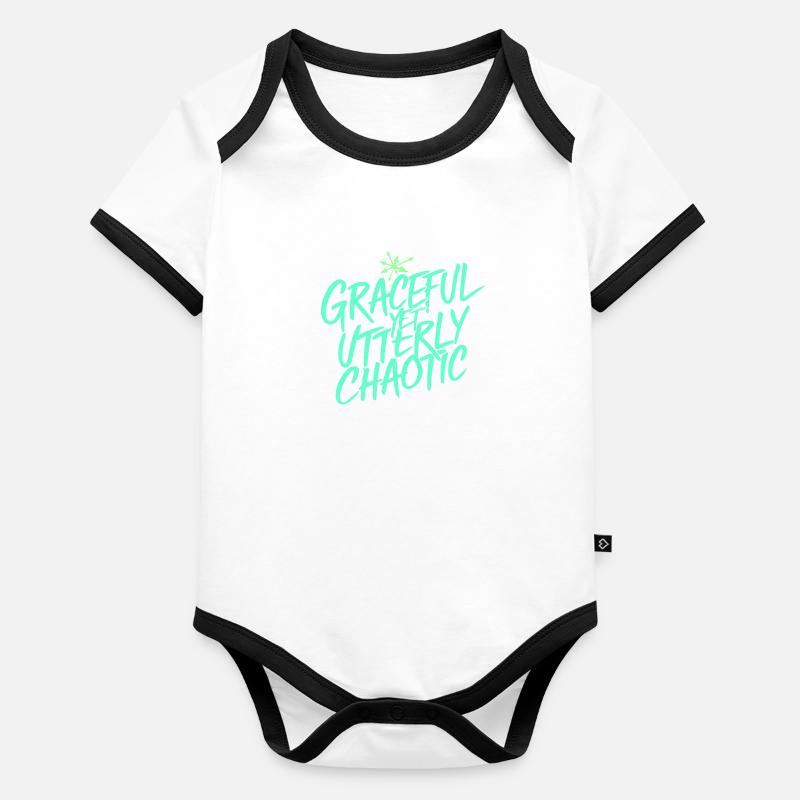 Graceful but utterly chaotic Organic Baby Contrasting Bodysuit