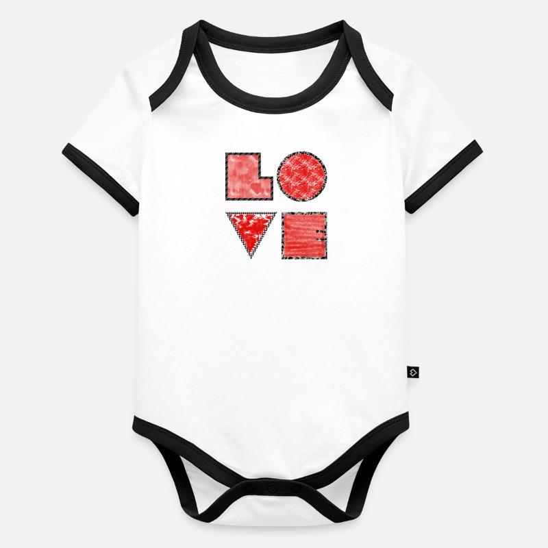 amour Body Bébé bio contrasté manches courtes
