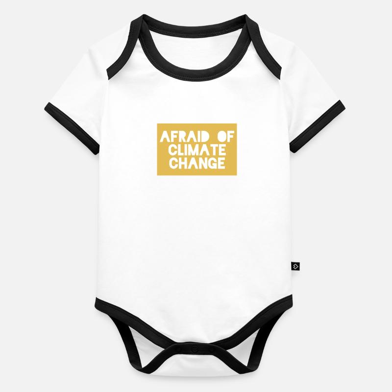 Afraid of climate change Organic Baby Contrasting Bodysuit