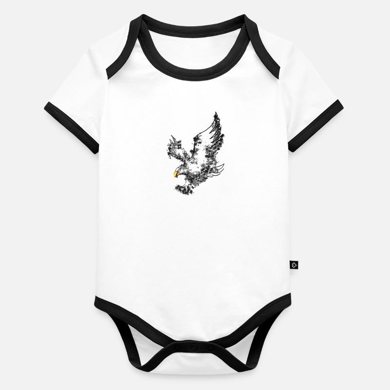 aigle Body Bébé bio contrasté manches courtes