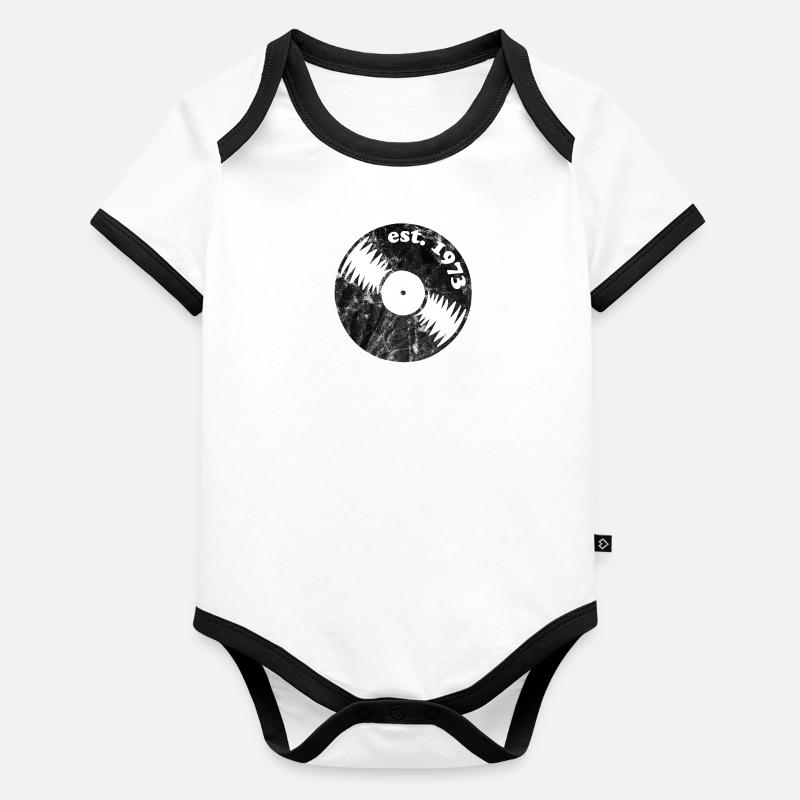 1973 rétro Body Bébé bio contrasté manches courtes