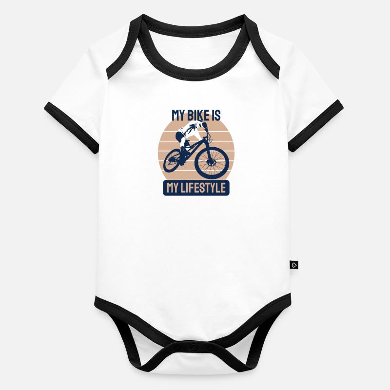 Vélo Mon mode de vie E-Bike Sport Course Body Bébé bio contrasté manches courtes