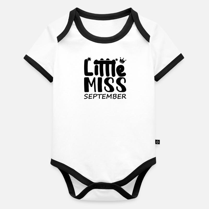 Septembre Mois de naissance Princesse Nièce Fille Body Bébé bio contrasté manches courtes