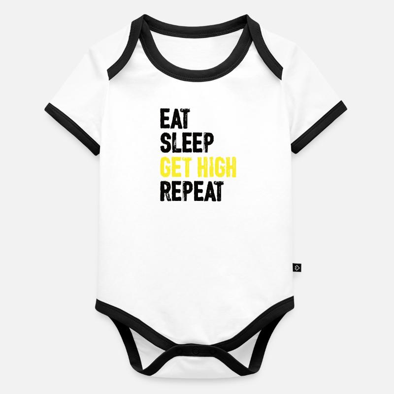 Tronçonneuse à bois Bûcheron Menuisier Escalade Body Bébé bio contrasté manches courtes
