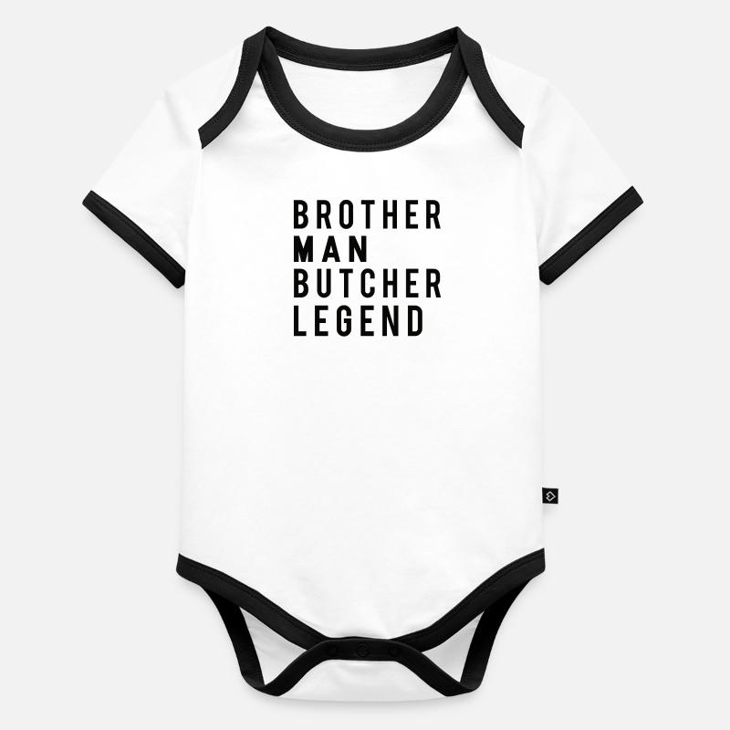 Fleischer Metzger Beruf Lustiger Spruch Geschenk Baby Bio-Kurzarm-Kontrastbody