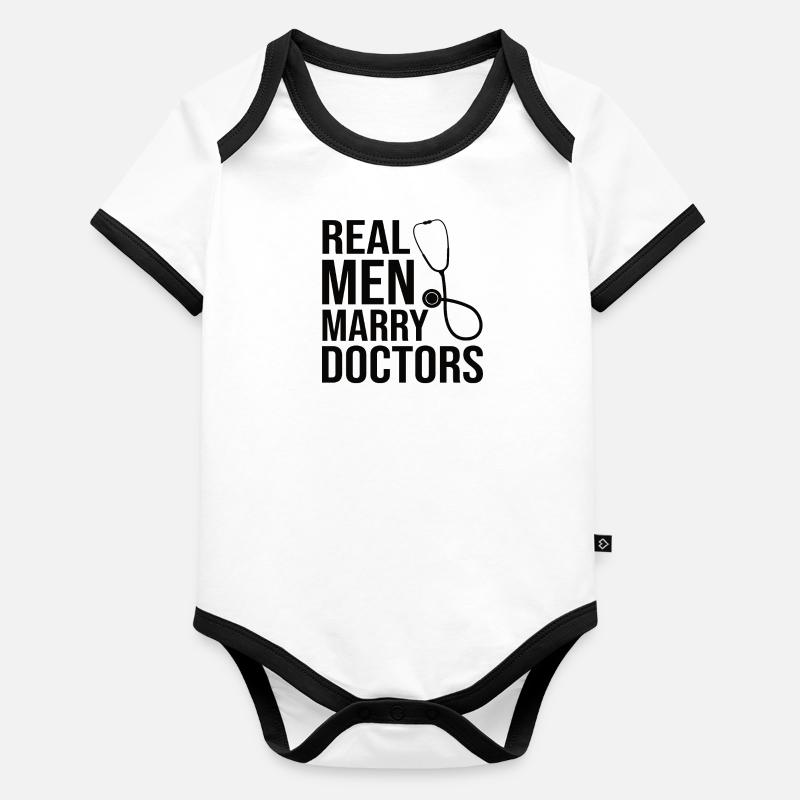 Ehefrau Mutter Doktor Promotion Akademiker Spaß - Baby Bio-Kurzarm-Kontrastbody - 