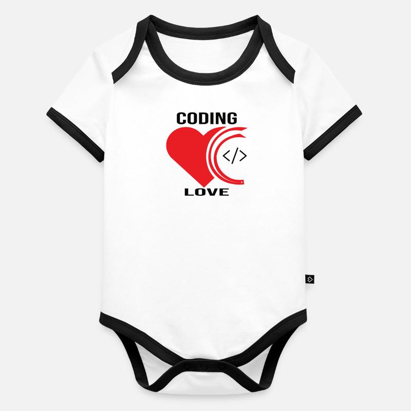 Software Developer Programmer Gift Organic Baby Contrasting Bodysuit
