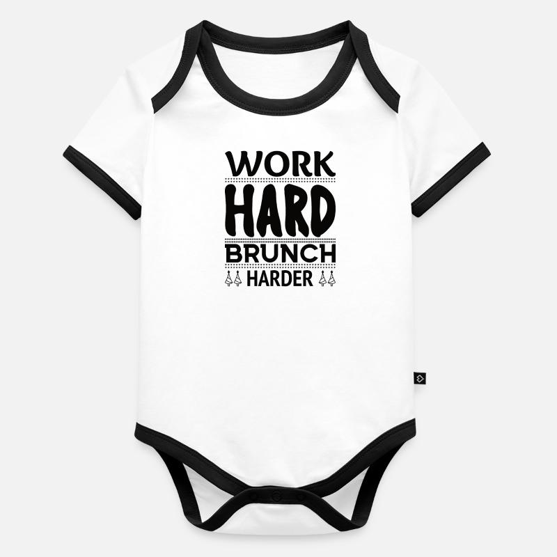 Brunch -Spätfrühstück Mittagessen Frühstück Essen Baby Bio-Kurzarm-Kontrastbody