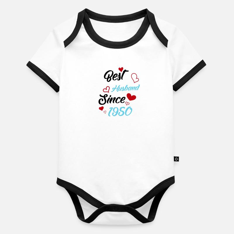 Best Husband Since 1950 Wedding Organic Baby Contrasting Bodysuit