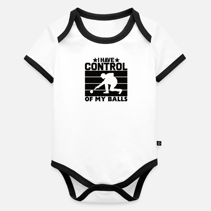 Bocce Spruch Bocce Ball mit Jack Bocci Game Bocce Baby Bio-Kurzarm-Kontrastbody