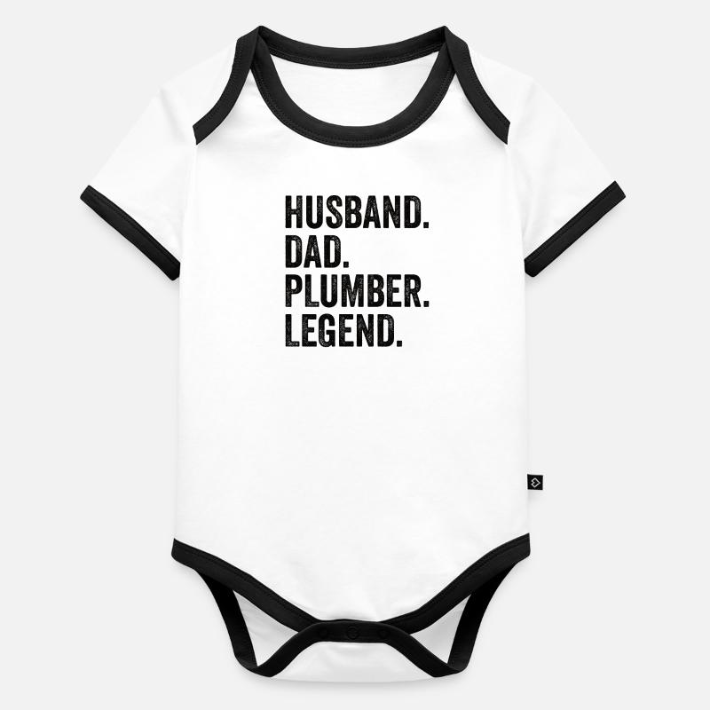 Heating Engineer Pump Valve Pressure Regulator Papa Father Organic Baby Contrasting Bodysuit