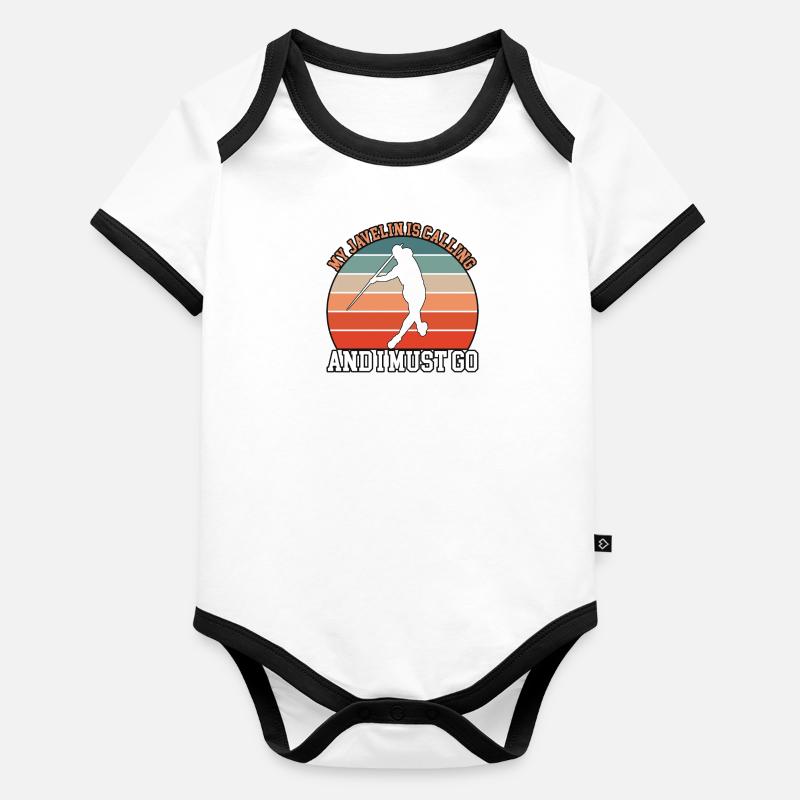 My spear calls javelin throwers Organic Baby Contrasting Bodysuit