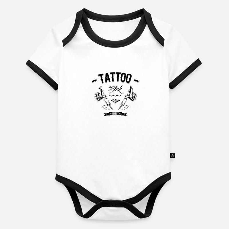 tattoo addict 4 Body Bébé bio contrasté manches courtes