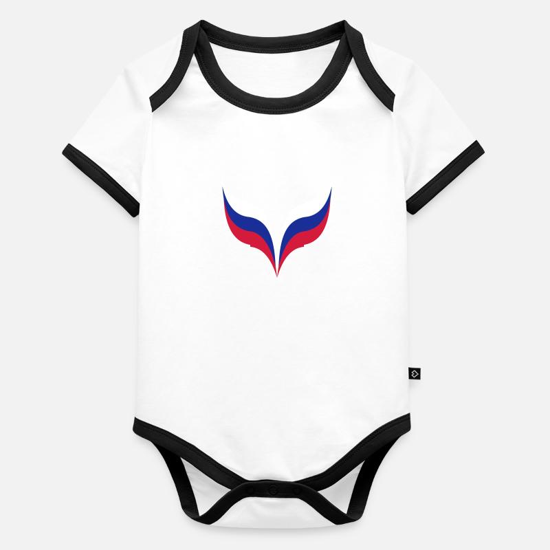 триколоре Россия Baby Bio-Kurzarm-Kontrastbody