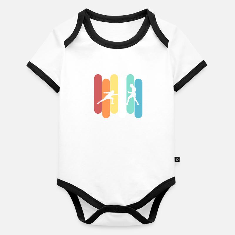 clôture Body Bébé bio contrasté manches courtes