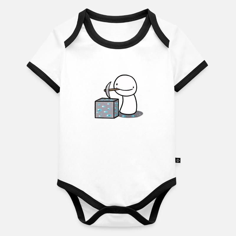 Exploitation minière de rêve Body Bébé bio contrasté manches courtes