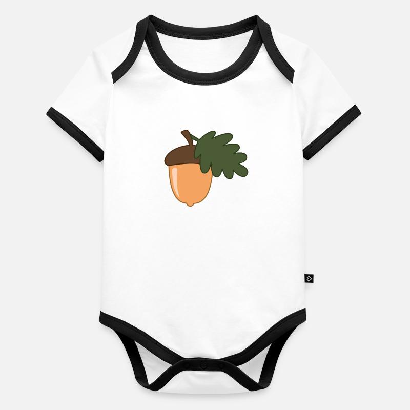 Eichel Nuss Body Bébé bio contrasté manches courtes