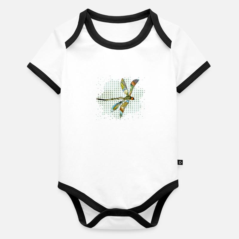 Libelle Baby Bio-Kurzarm-Kontrastbody