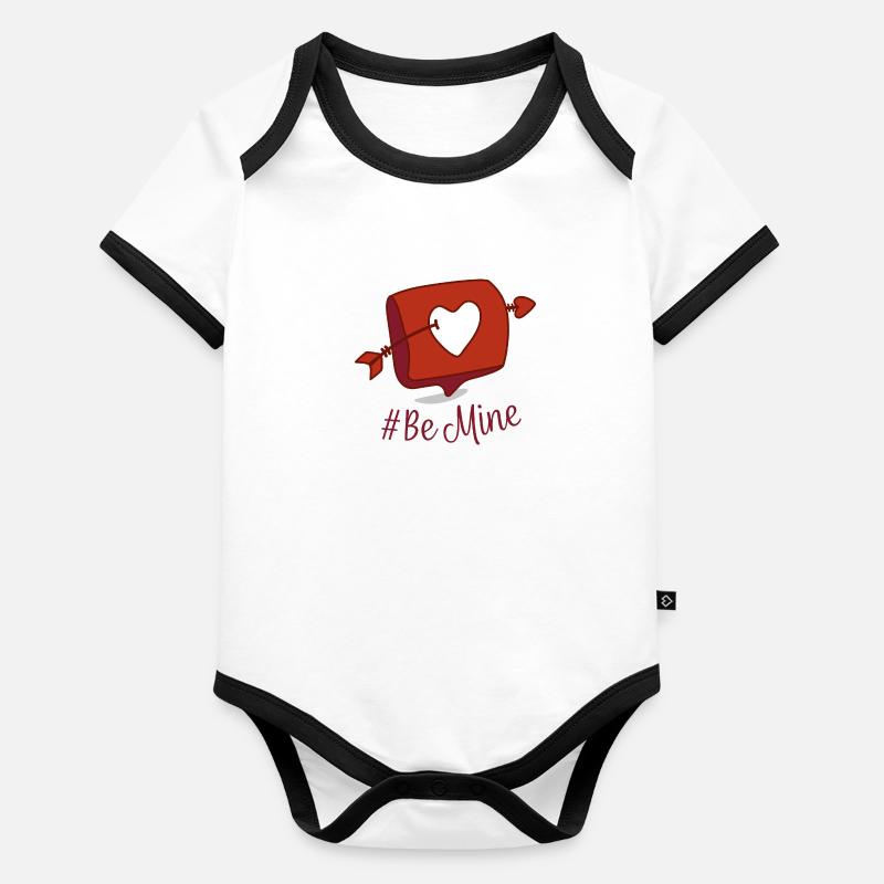 Be Mine Organic Baby Contrasting Bodysuit
