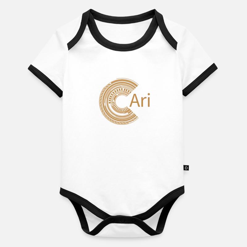 Für Ari Baby Bio-Kurzarm-Kontrastbody