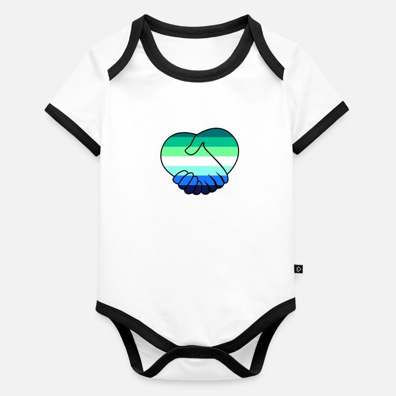 Schwul & Respekt Baby Bio-Kurzarm-Kontrastbody