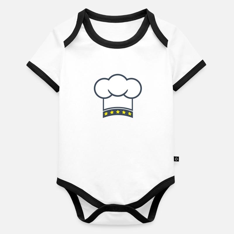 5 Star Chef's Hat Kitchen Master Chef Cool Organic Baby Contrasting Bodysuit