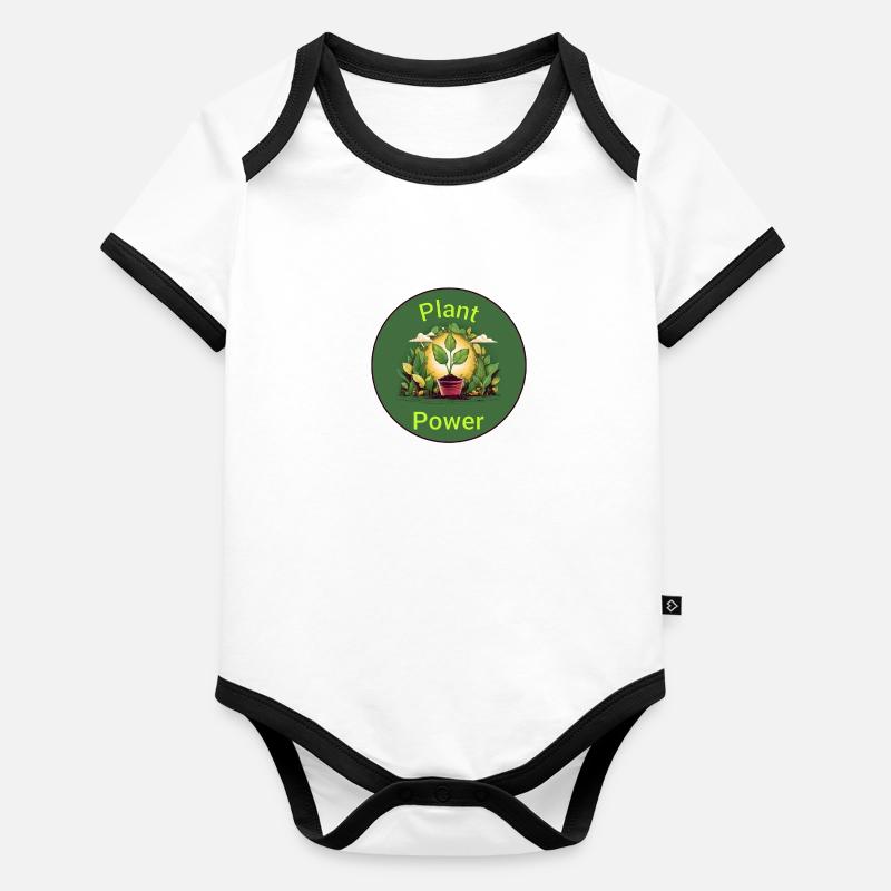 Plant Power Organic Baby Contrasting Bodysuit