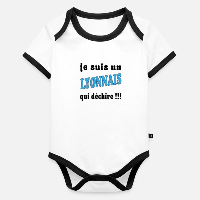 LYON Baby Bio-Kurzarm-Kontrastbody