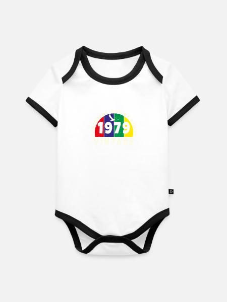 Vintage 1979 Retro - Bursdag - Organic Baby Contrasting Bodysuit -  - Front