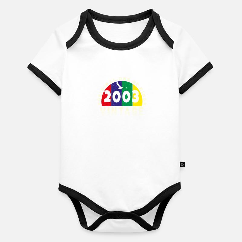 Vintage 2003 Retro - Bursdag Body Bébé bio contrasté manches courtes