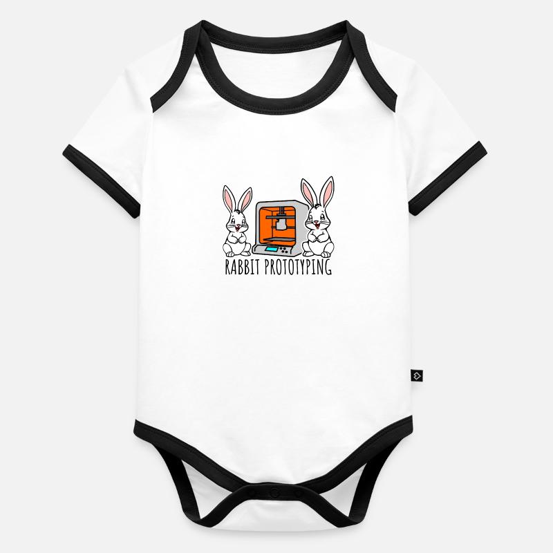 Rabbit Prototyping - Printing rabbits with 3D printer Organic Baby Contrasting Bodysuit