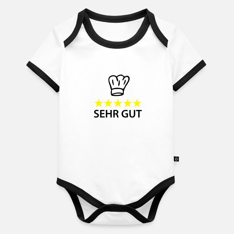 sehr gut koch Body Bébé bio contrasté manches courtes