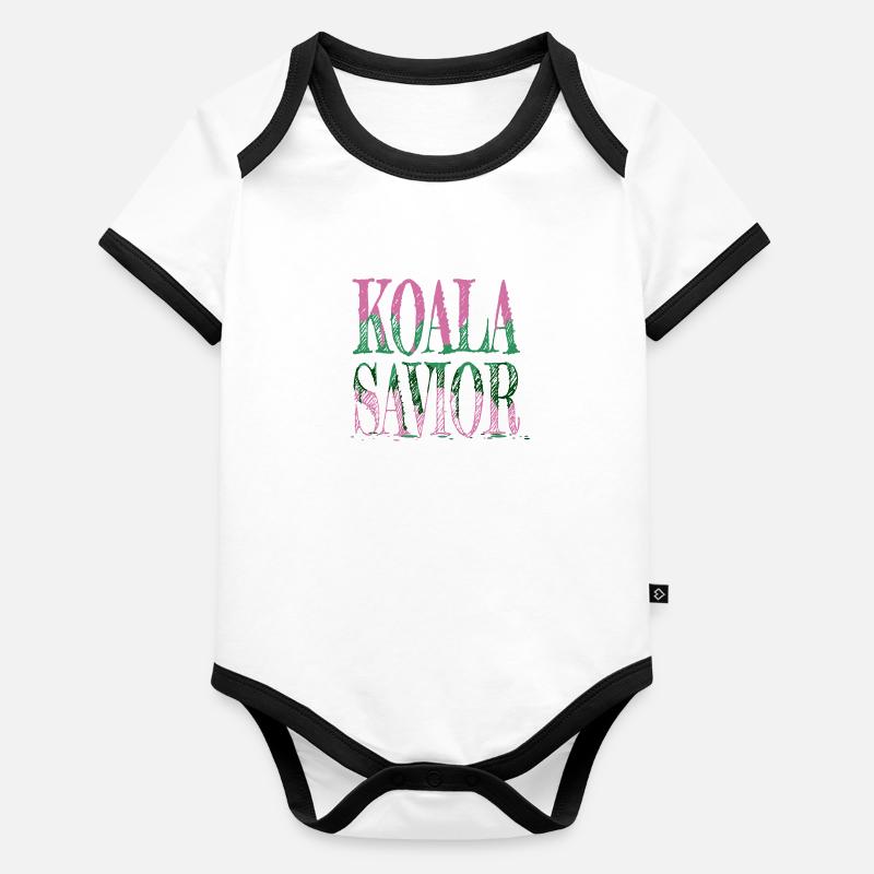 Aussie Art and Design Animal Lovers Gift Organic Baby Contrasting Bodysuit