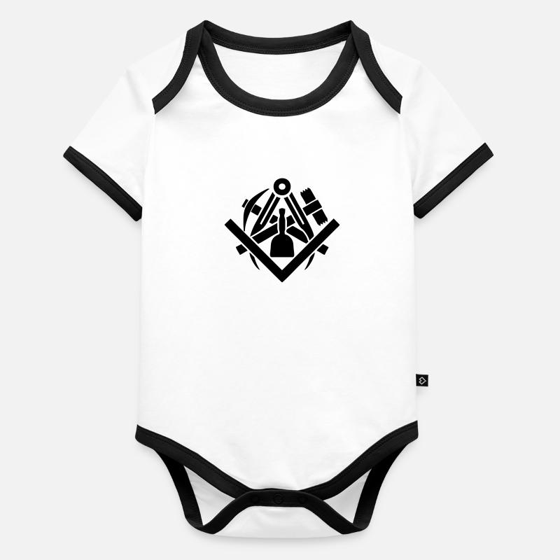 Artisanat de la guilde des tailleurs de pierre Body Bébé bio contrasté manches courtes