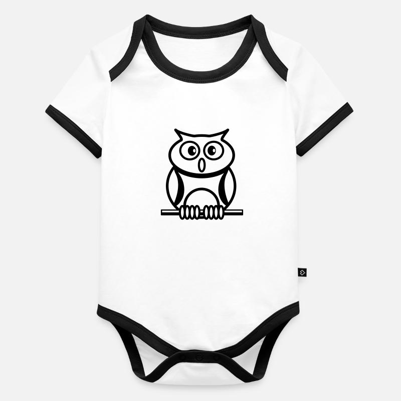 CHOUETTE Body Bébé bio contrasté manches courtes