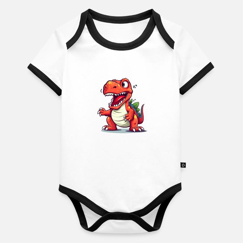 T-Rex Body Bébé bio contrasté manches courtes