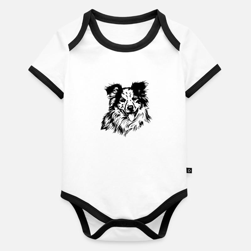 berger australien Aussie Body Bébé bio contrasté manches courtes