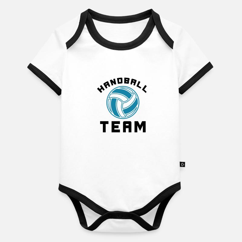 Équipe de handball Body Bébé bio contrasté manches courtes