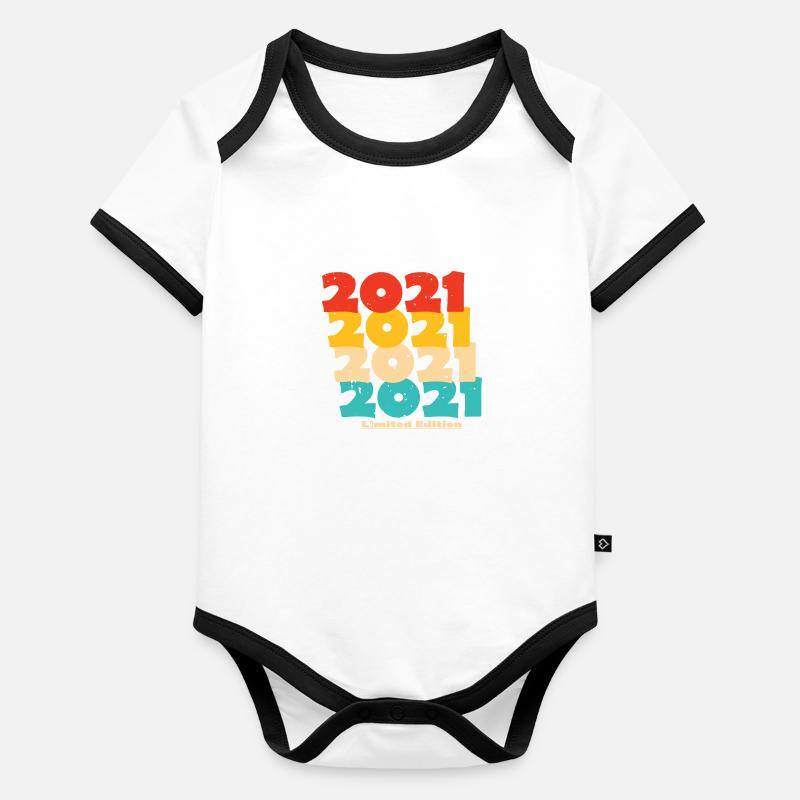 2021 : Edition Limitée - 3e anniversaire Body Bébé bio contrasté manches courtes