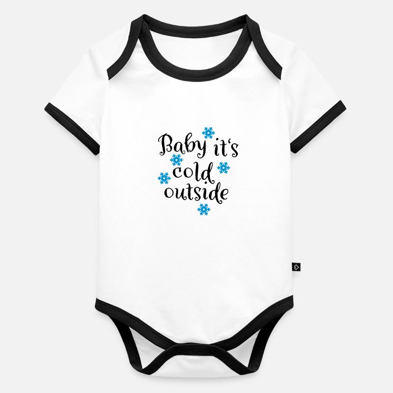 Schnee Baby Bio-Kurzarm-Kontrastbody