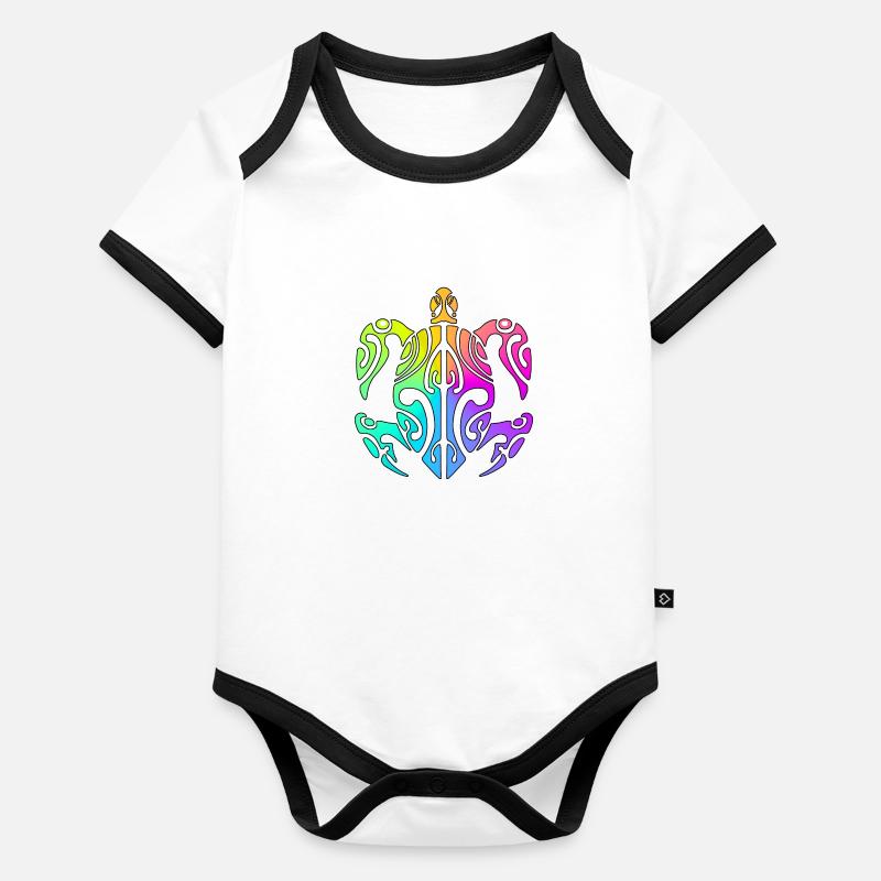tahiti turtle Organic Baby Contrasting Bodysuit