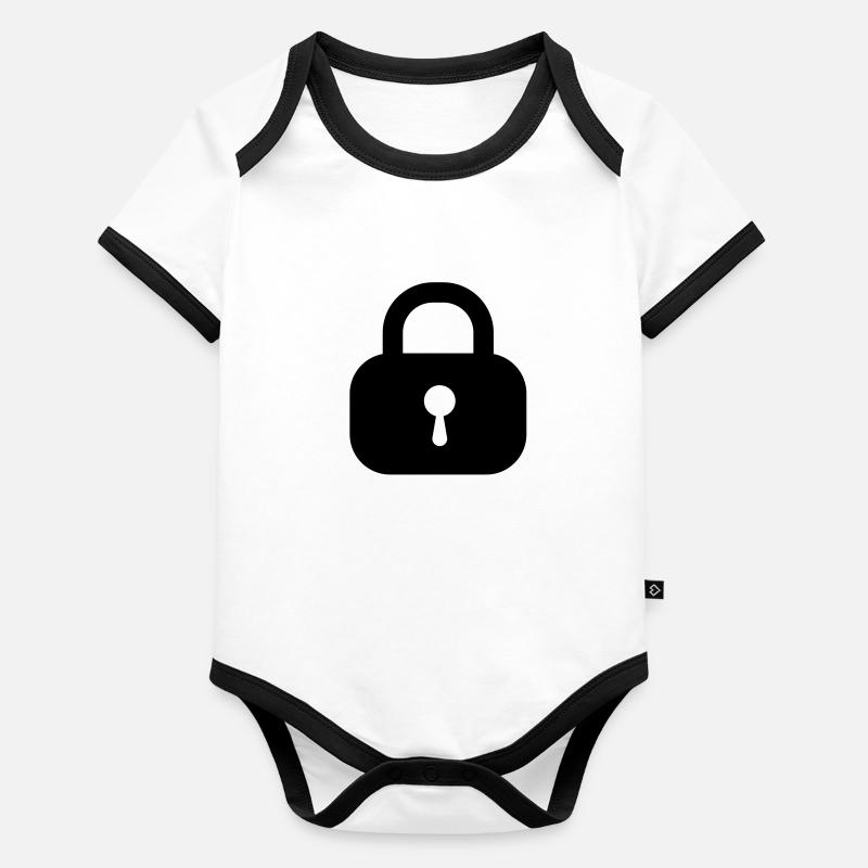 lock closed Body Bébé bio contrasté manches courtes