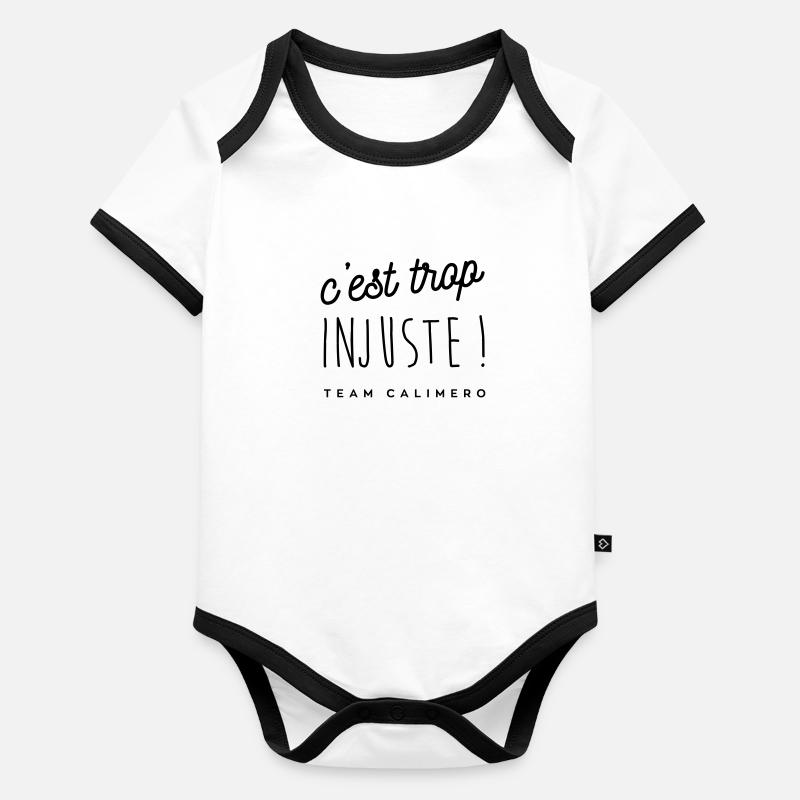 C'est trop injuste ! - Body Bébé bio contrasté manches courtes -