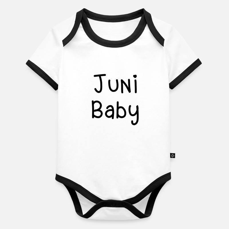 Juin Bébé Body Bébé bio contrasté manches courtes