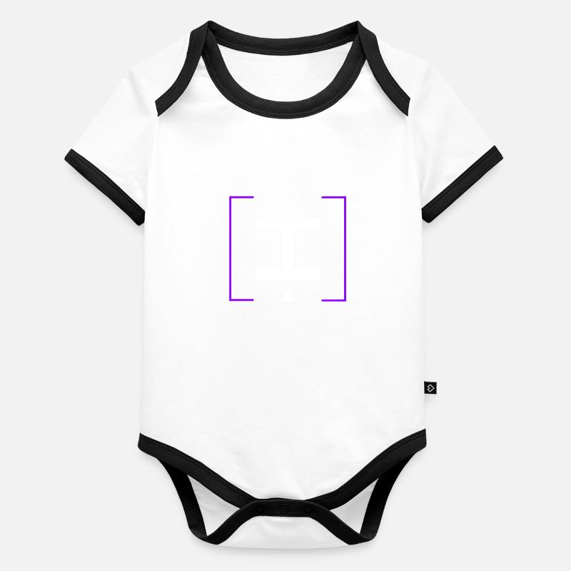 Letter "I" Organic Baby Contrasting Bodysuit