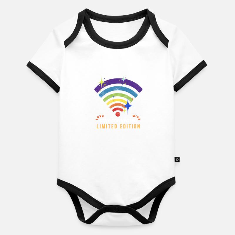 Liebe siegt | WI-FI Baby Bio-Kurzarm-Kontrastbody